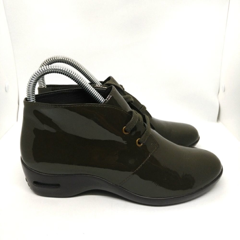 Cole Haan Nike Air Bria Green Leather Bootie  Women's‎ Size 6 B